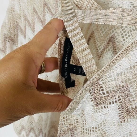 WHBM Chevron Dolman Cross-Back Sweater Size XS - Picture 7 of 8